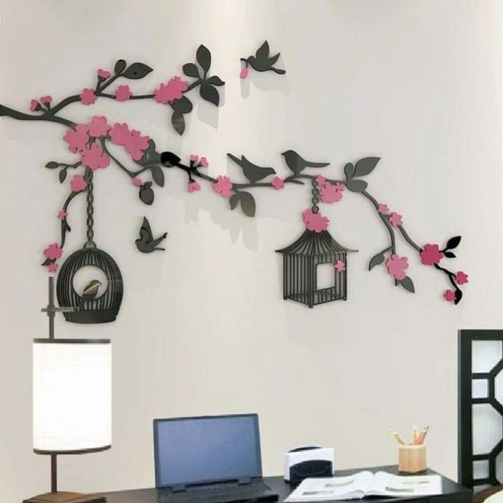Wooden Bird Nest Wall Decoration