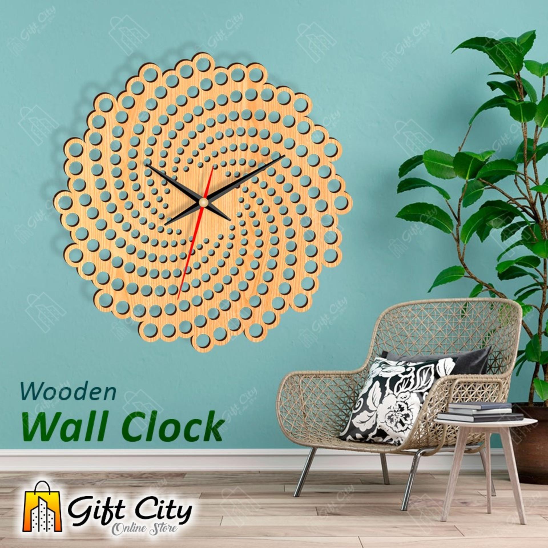 Wall Clock Wood Wall Clock Spiral Modern Wall Clock Home Decor Unique Wooden Clock Wall Decor Housewares Large Dark Oak Wall Clocks Buy Online At Best Prices In Pakistan Daraz Pk