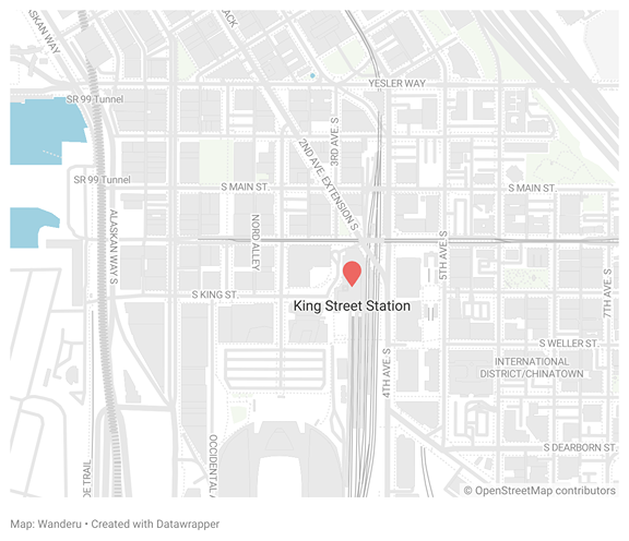 King Street Station Seattle Search Schedules Tickets Prices Wanderu Station Location SEAAMT 0 
