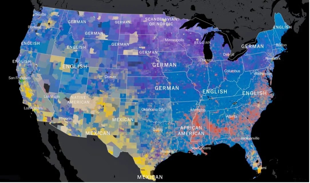 The Blogs A New York Times Map Tells America S Immigration Story Map 