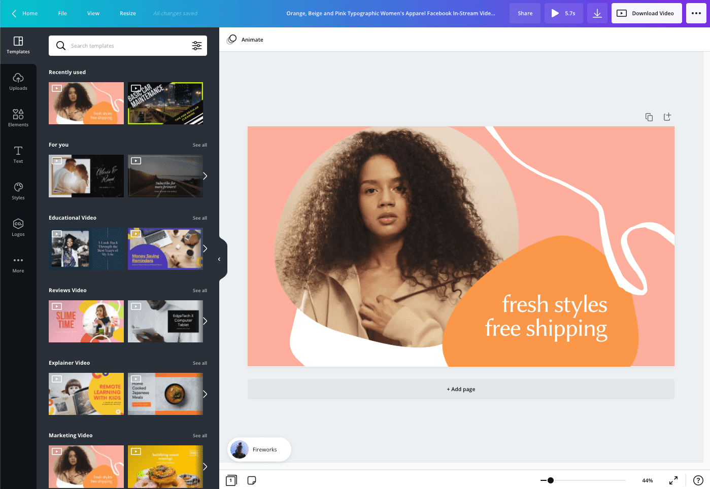 Crea video pubblicitari e inserzioni video online gratis | Canva