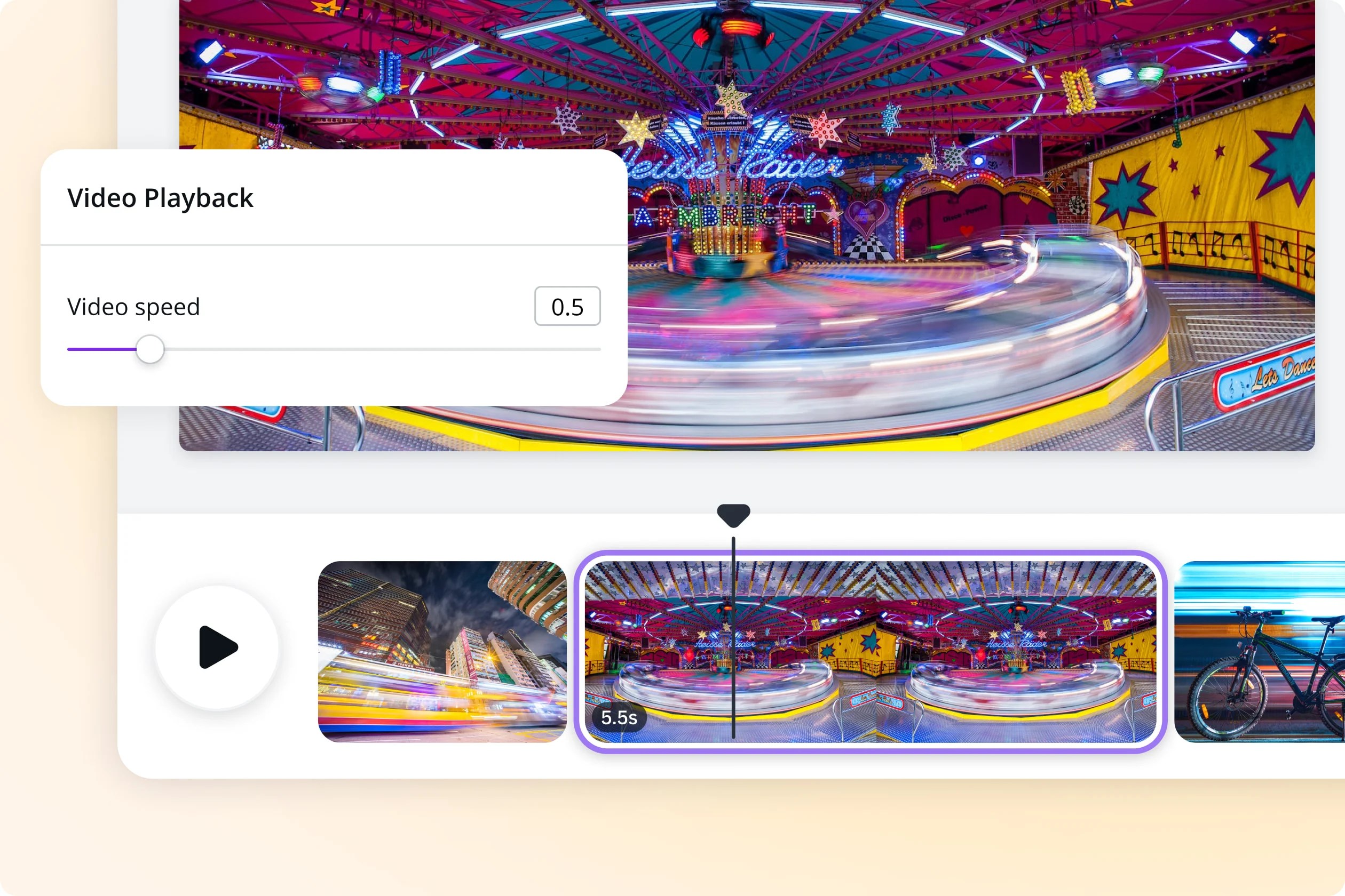 Speed up videos online for free