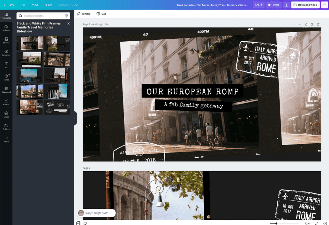 Buat Video Slideshow Gratis: Aplikasi Slideshow Online - Canva