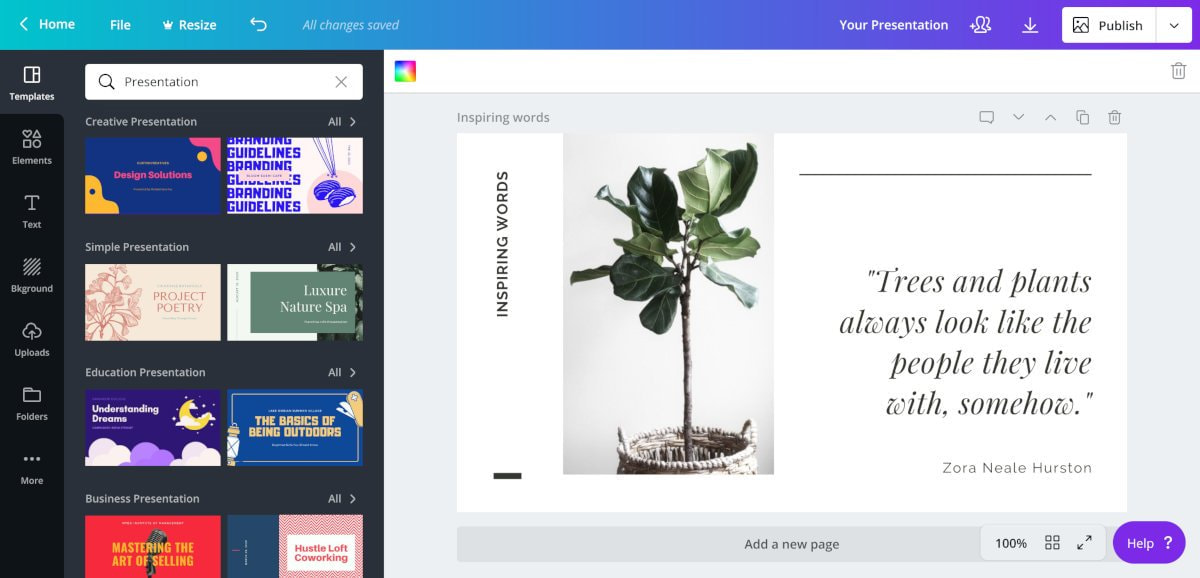 Sub point utama 2 : Buat Desain Presentasi Dengan 100 Contoh Presentasi Canva