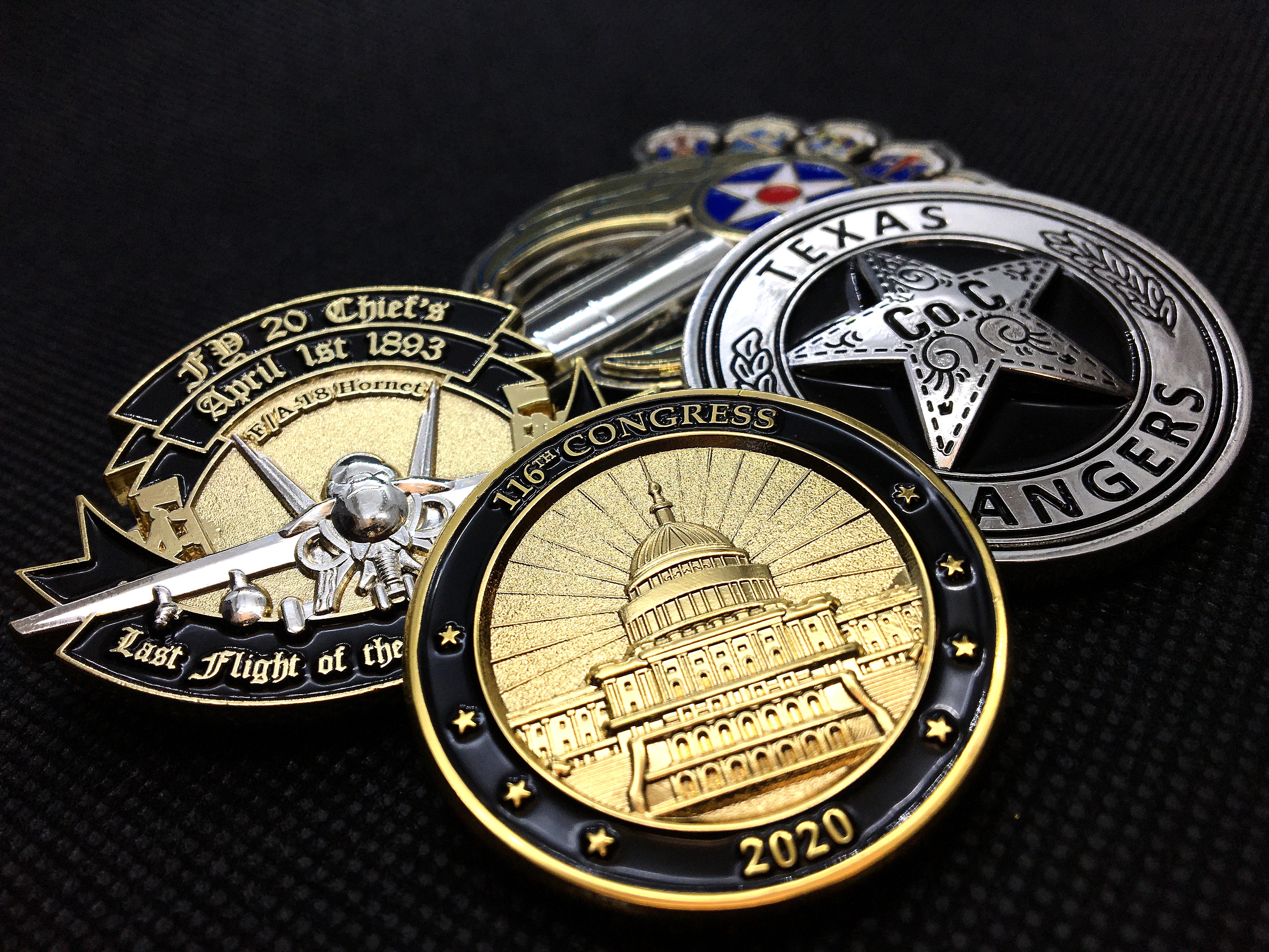 Custom coin design: high polish challenge coins