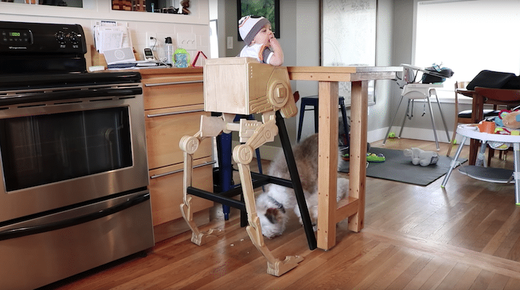 A Diy Dad Builds His Son A Wooden Highchair Modelled After A Star Wars At St Artfido