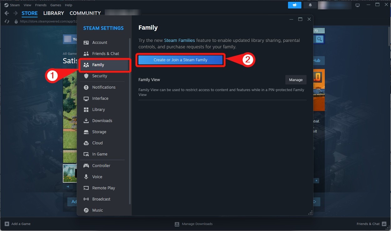 How To Share Games Using Steam Family Sharing Beebom Family Sharing Option Settings 
