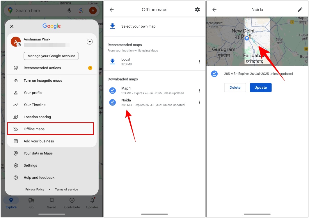 How To Use Offline Maps In Google Maps Beebom Use Offline Google Maps 1 