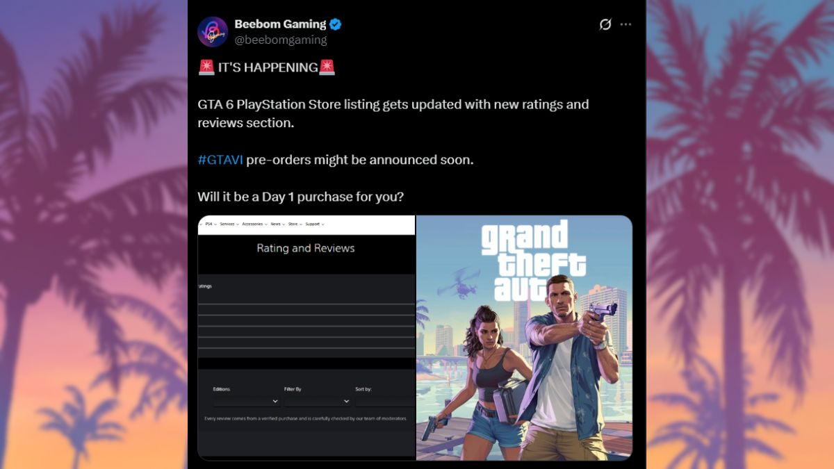 GTA 6 Gets New PlayStation Store Update Teasing Preorder Launch Beebom GTA 6 PS Store Update Tweet 