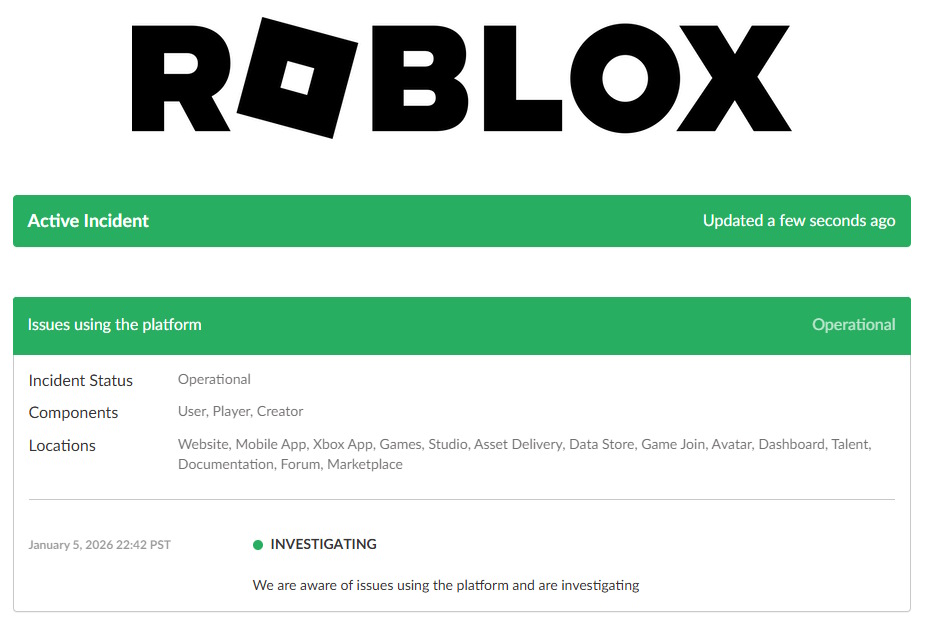 Roblox Is Down Right Now January 5 2026 Beebom Roblox Is Down Server Status 
