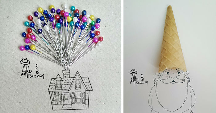 Contoh foto full body untuk melamar kerja. I Draw Interactive Illustrations Using Everyday Objects