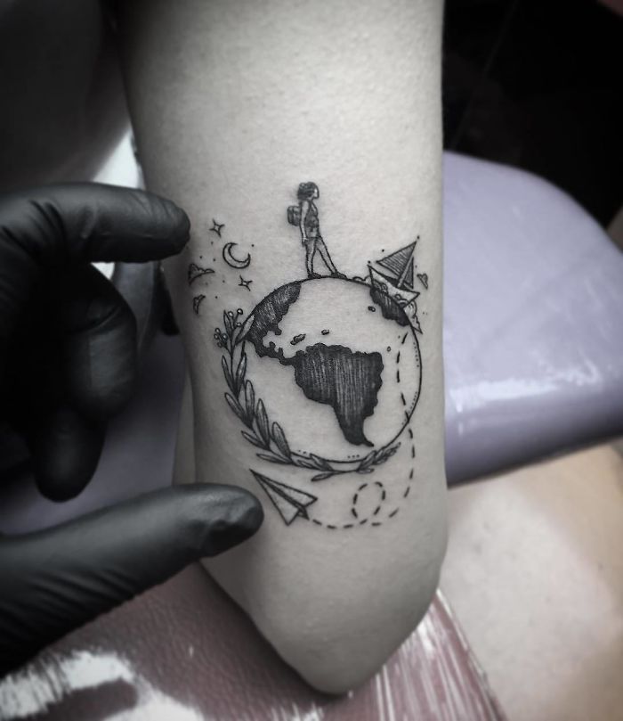 128 Travel Tattoo Ideas That'll Give You Wanderlust | Bored Panda 809_x_700_jpg