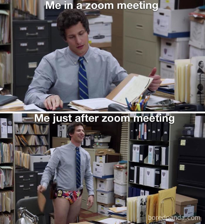 photo Funny Zoom Meeting Outfit Meme bored panda