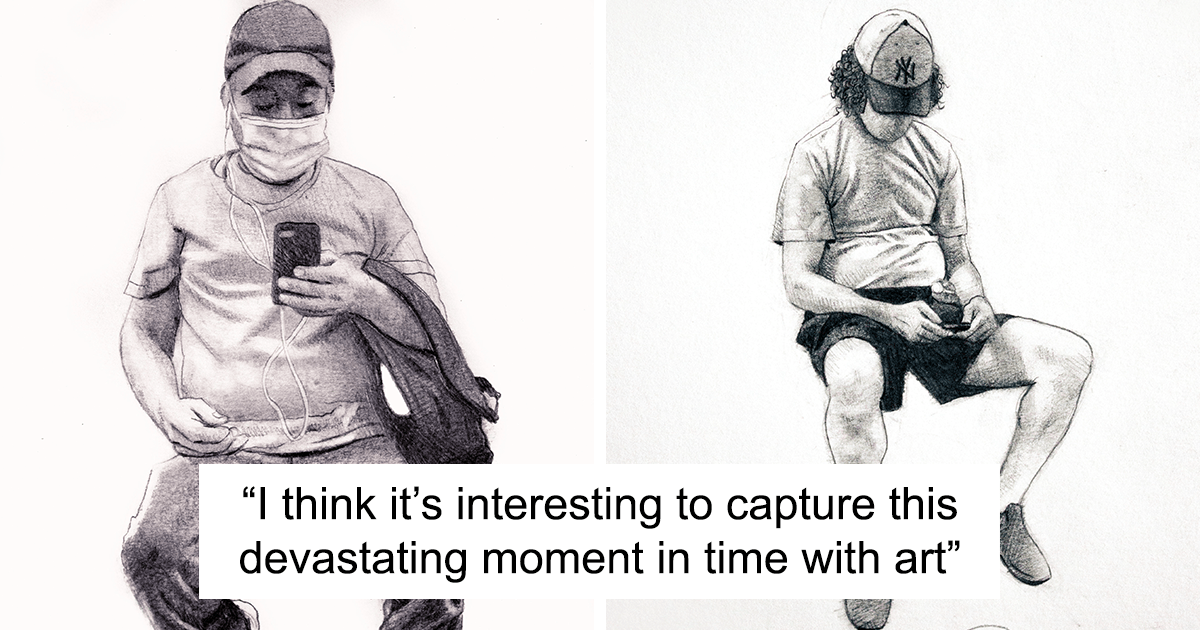 pix Tiktok Drawings Of People masked strangers on the subway