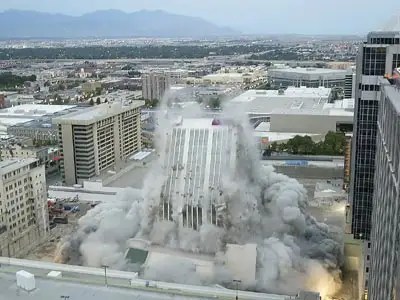 building imploding implode collapse