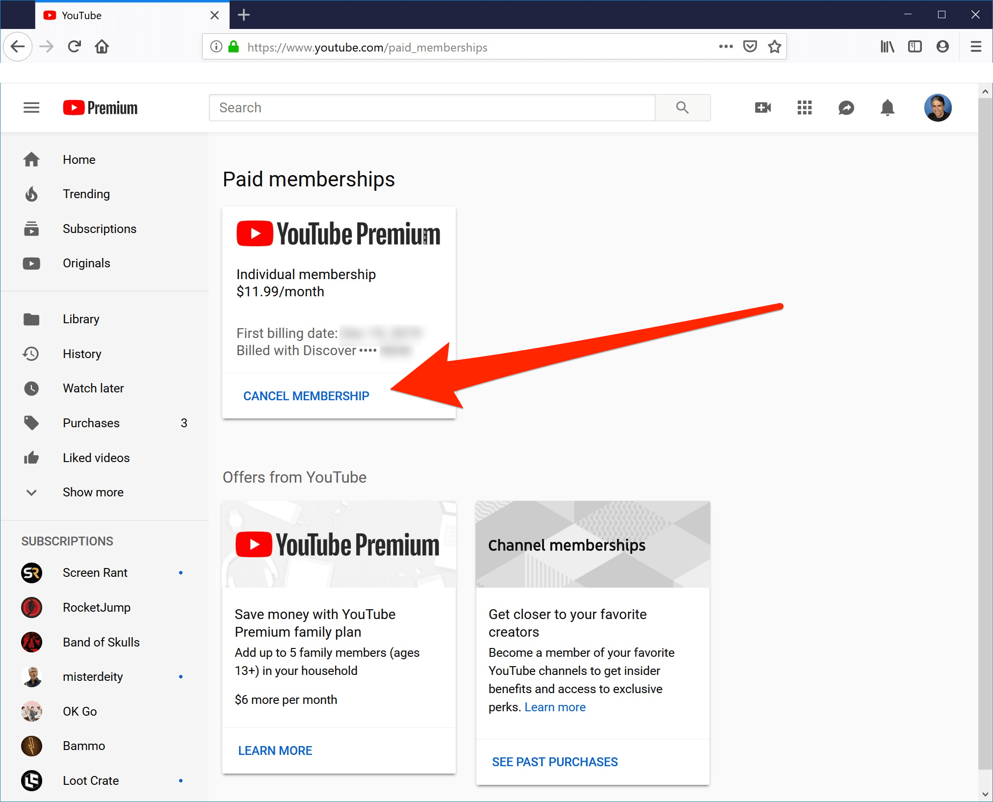 How to cancel your youtube premium subscription on a computer or mobile