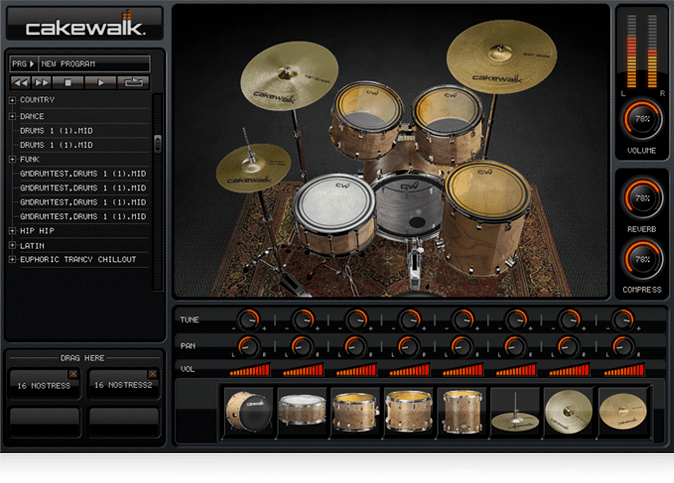 (over 630 mb) each of the drum kit loops can . Cakewalk Studio Instruments Drums