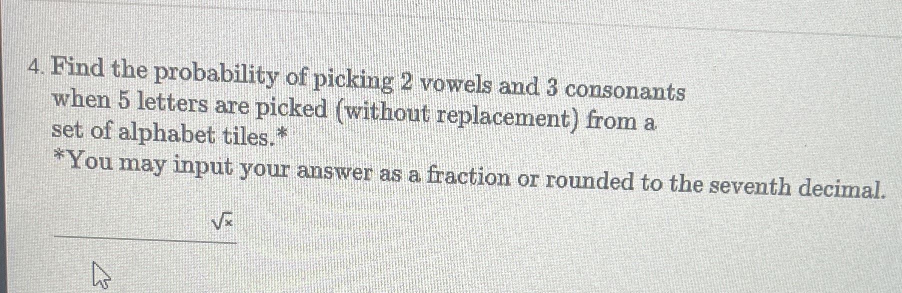 5 Letters 3 Vowels