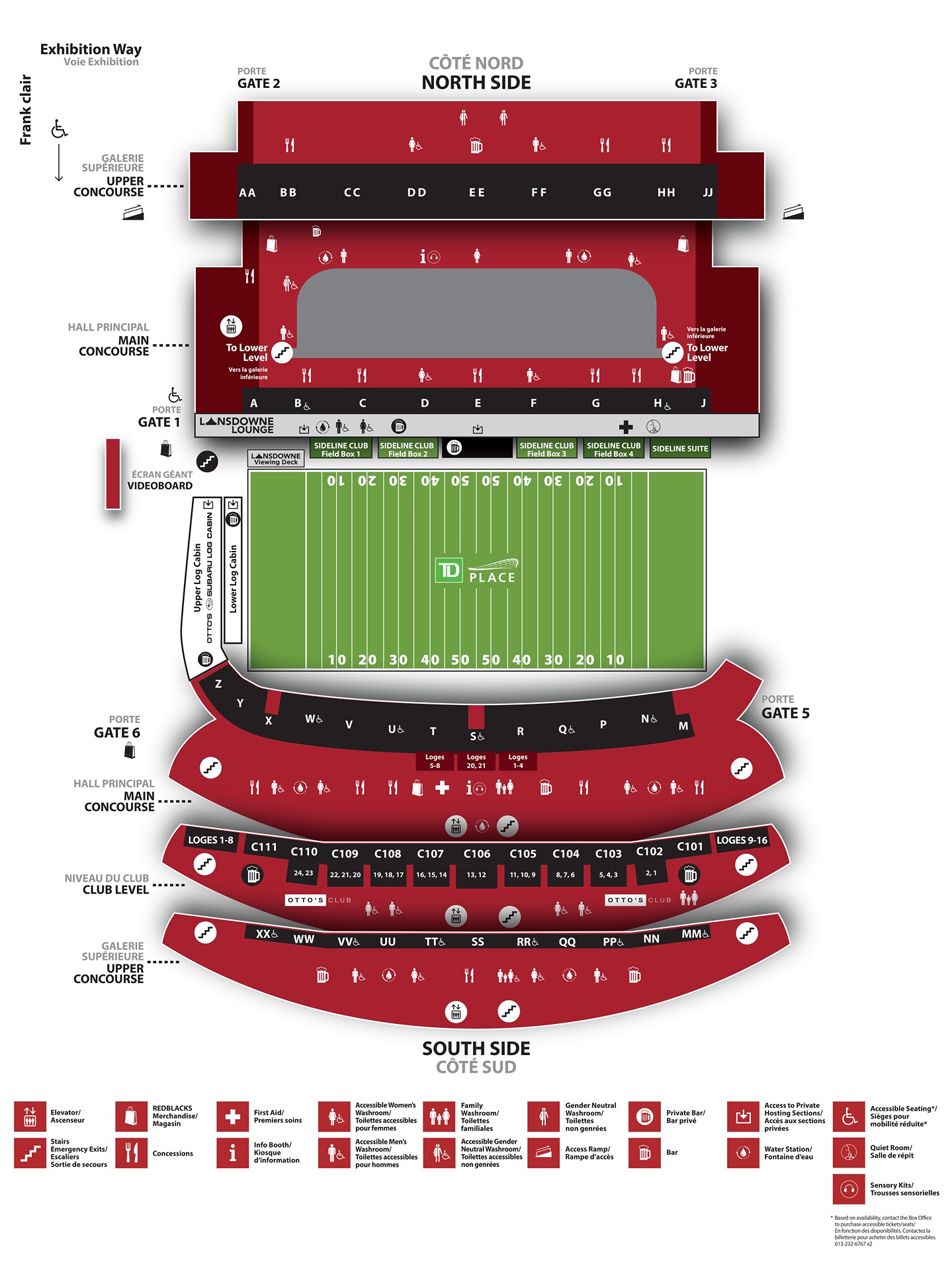 2026 Stadium Experience Ottawa REDBLACKS LSP Stadium Map Wayfinding Latest 1 1 