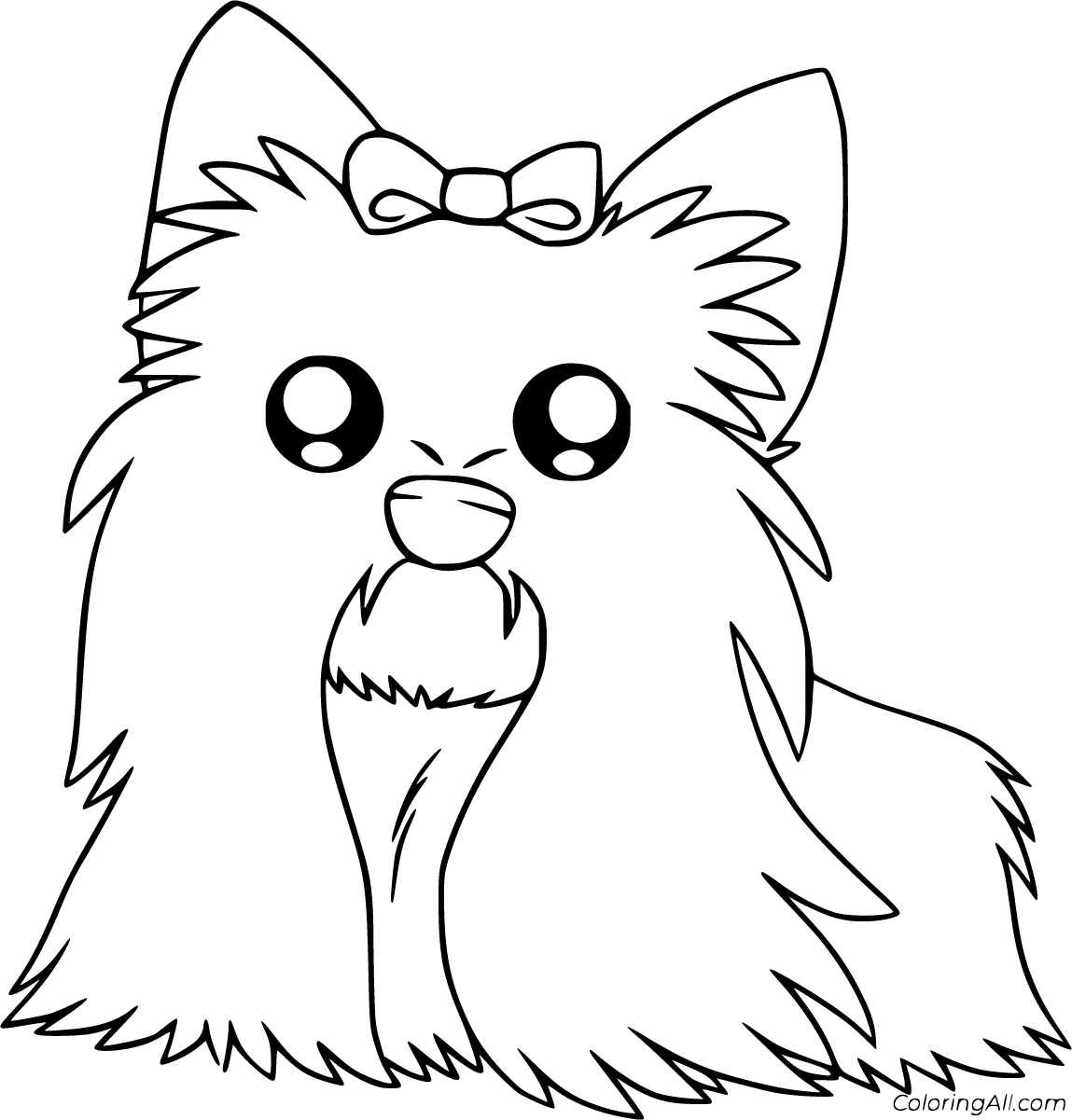 Yorkie coloring pages (13 free printables)