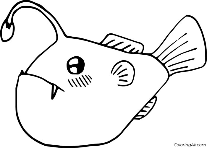 Angler Fish Coloring Page