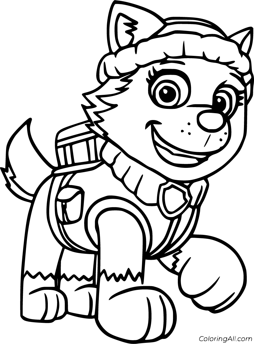 Everest paw patrol coloring pages (8 free printables)
