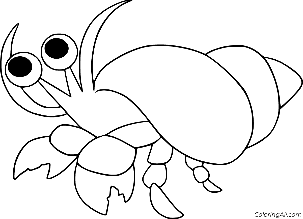 Hermit crab coloring pages (15 free printables)