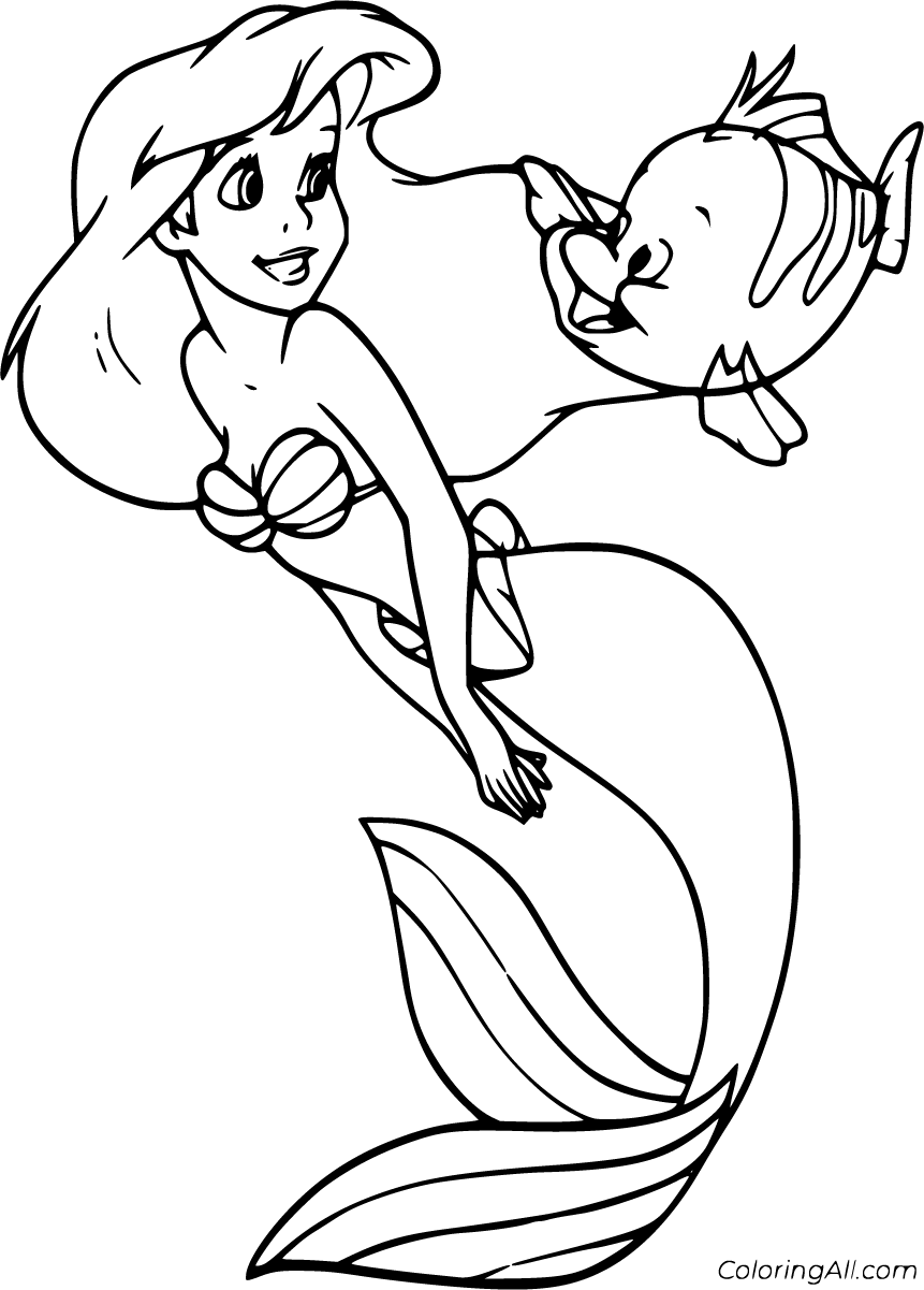 The little mermaid scuttle coloring pages
