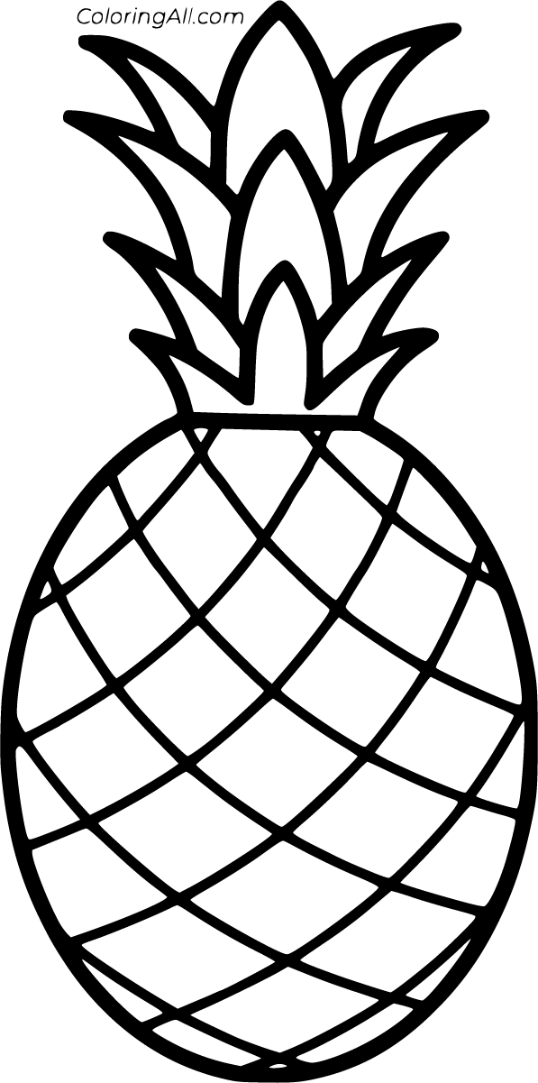 Pineapple coloring pages (15 free printables)