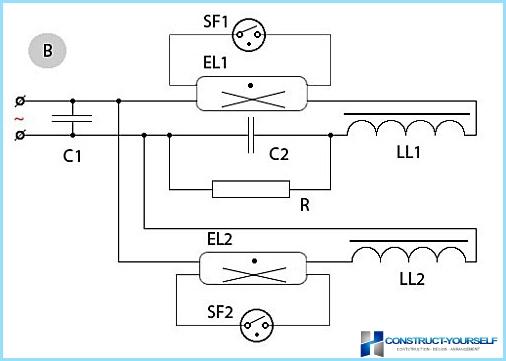 Schema Di Collegamento Delle Lampade Fluorescenti E Principio Del Loro Funzionamento