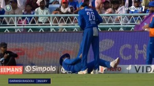 Darwish Rasooli leaves field on stretcher after nasty injury in IND vs AFG clash