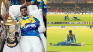Watch: Indian cricketer knocked unconscious after collision in KCL 2026 final, hospitalized