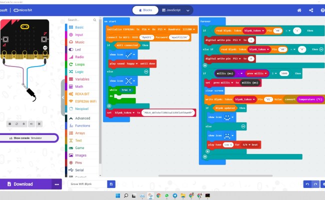 Control And Monitor Using Blynk IoT App And Micro:bit