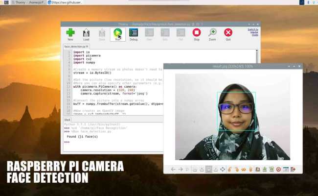 Face Detection On Pi Camera Image Using OpenCV Python3 On Raspberry Pi