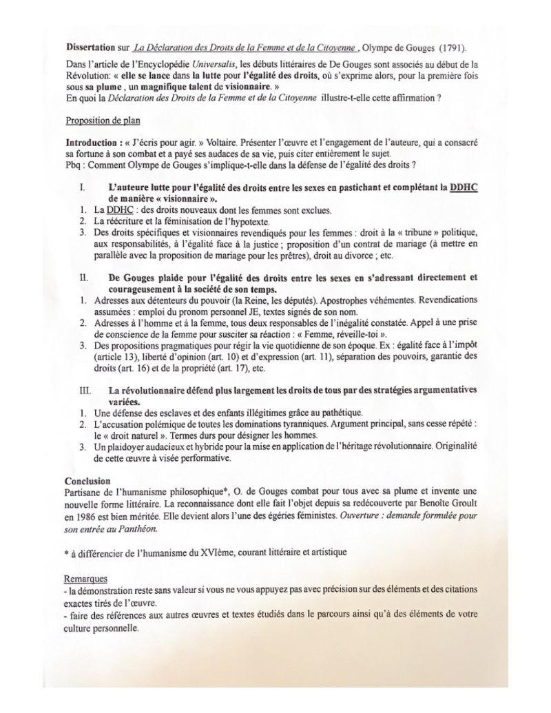 Dissertation Olympe De Gouges Est Elle Une Ecrivaine Engagee - Nature Wallpapers - Professional HD Collection