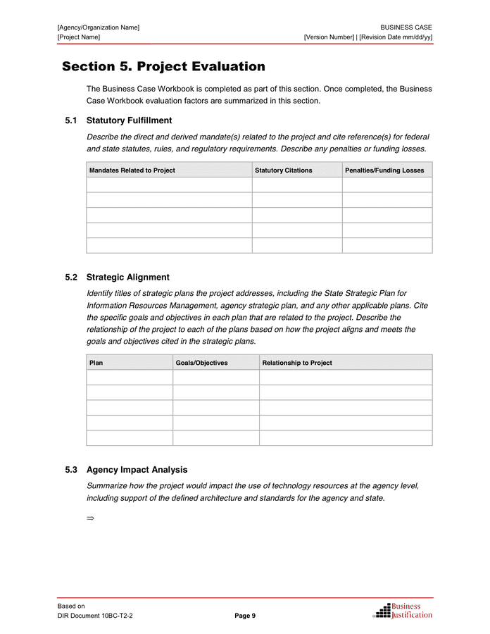 Business Case Template In Word And Pdf Formats Page 13 Of 19