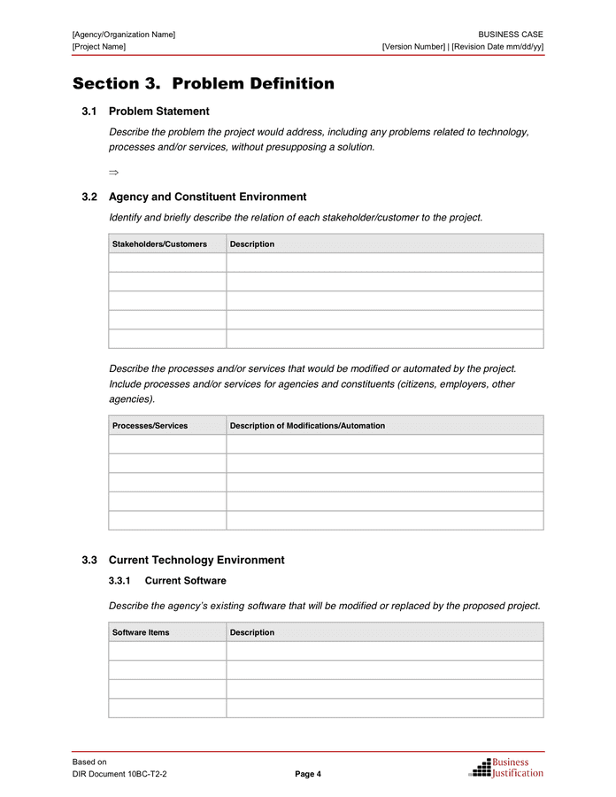 Business Case Template In Word And Pdf Formats Page 8 Of 19