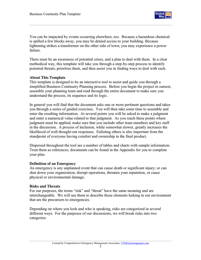 Business Continuity Plan Template In Word And Pdf Formats Page 5 Of 34