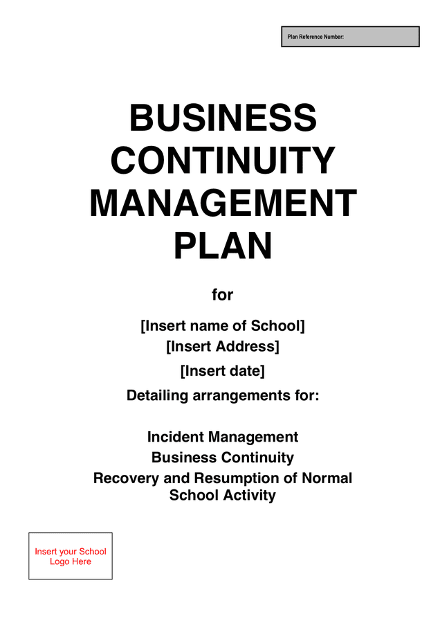 School Business Continuity Plan Template In Word And Pdf Formats