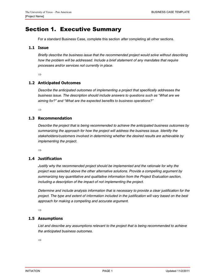 Business Case Template In Word And Pdf Formats Page 5 Of 19