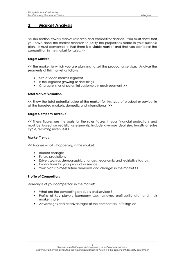 Business Plan Template In Word And Pdf Formats Page 6 Of 19