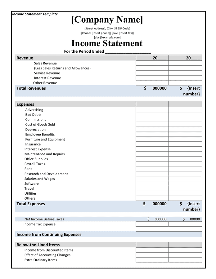 Your pay stub holds the answers. Income Statement Template - download free documents for PDF, Word and Excel