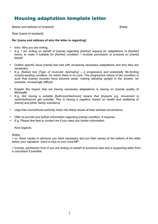 Dla Template Letter Samples Gb In Word And Pdf Formats Page 2 Of 6