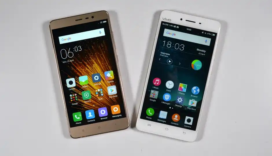 3 v7 note redmi plus compare and vivo lanchers