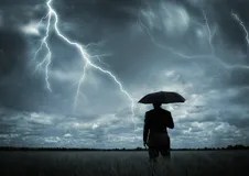 Caught in the Storm Stock Photo