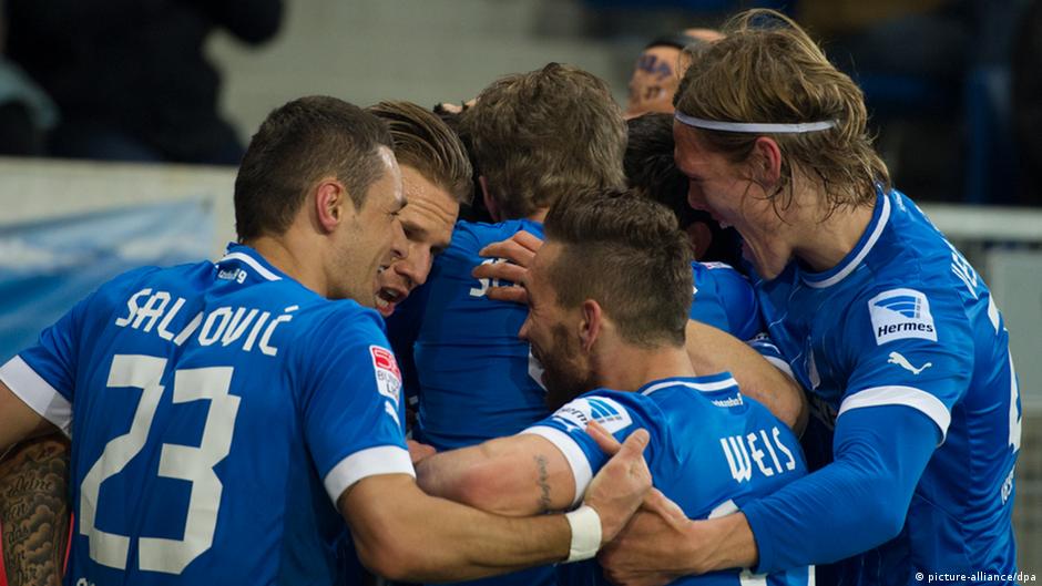 Hoffenheim Keep Bundesliga Hopes Alive With Dusseldorf Win Sports German Football And Major International Sports News Dw 05 04 2013 Dani Schahin of Fortuna Duesseldorf celebrates with team-mates after scoring his teams first goal the Bundesliga match between FC Augsburg and Fortuna Duesseldorf 1895 at SGL Arena on August 25.