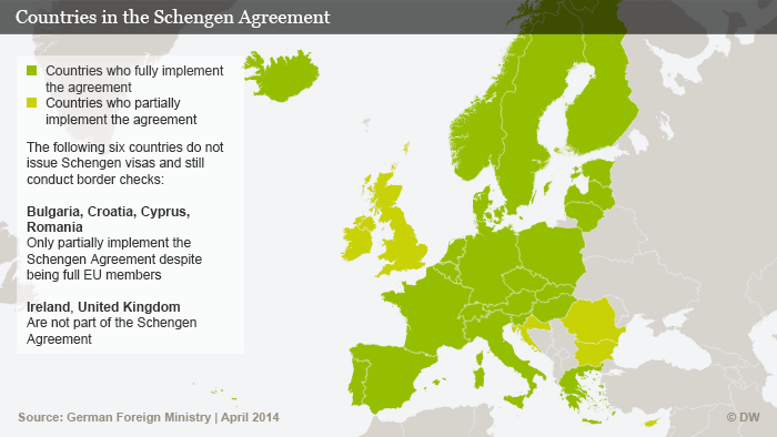 What are the 27 eu member states? Schengen Guarantees A Borderless Europe Europe News And Current Affairs From Around The Continent Dw 23 04 2014