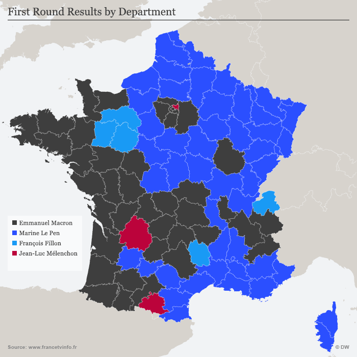 As no candidate won a majority in the first round, a runoff was held . French Choose Between An Internationalist And A Protectionist President Europe News And Current Affairs From Around The Continent Dw 06 05 2017