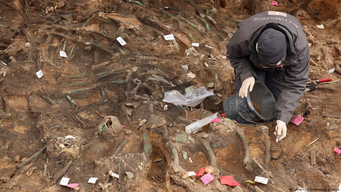 Hallazgo de huesos humanos en Alemania.