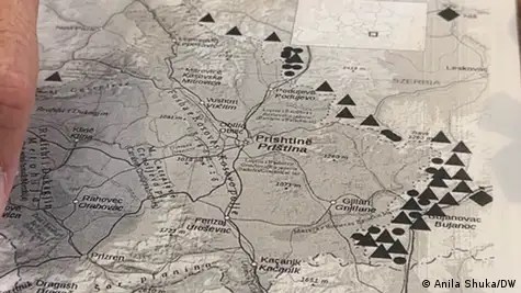 Baza ushtarake në rajonin e Luginës së Preshevës dhe rrethinat: Harta tregon militarizimin në rritje të zonës.